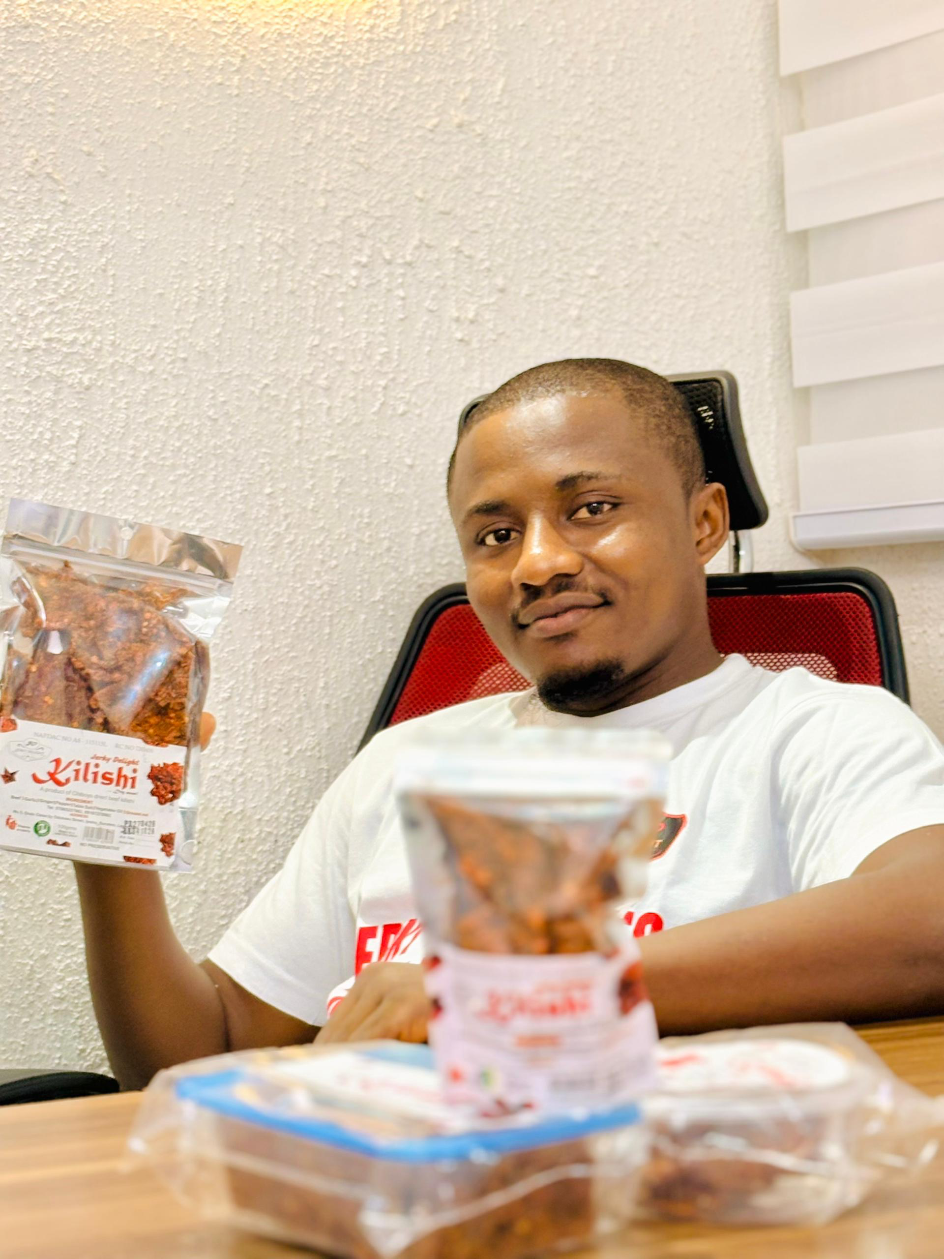 Chinwoke Malachy, founder of Jerky Delight Foods